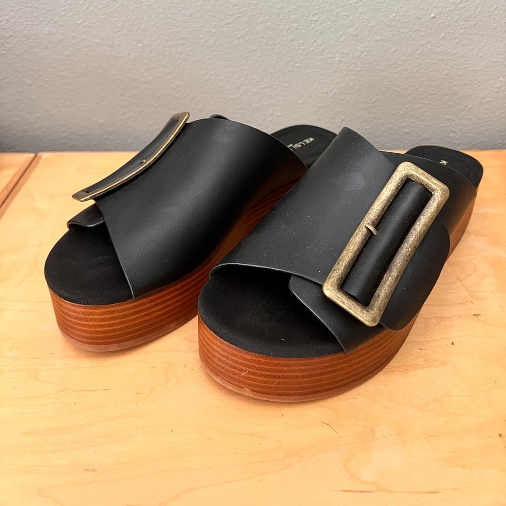 Kelsi Dagger Dover Black Platform Sandal size 7.5